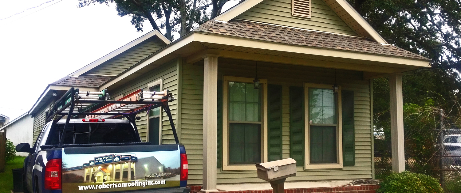 A home that received roofing services in New Orleans, LA